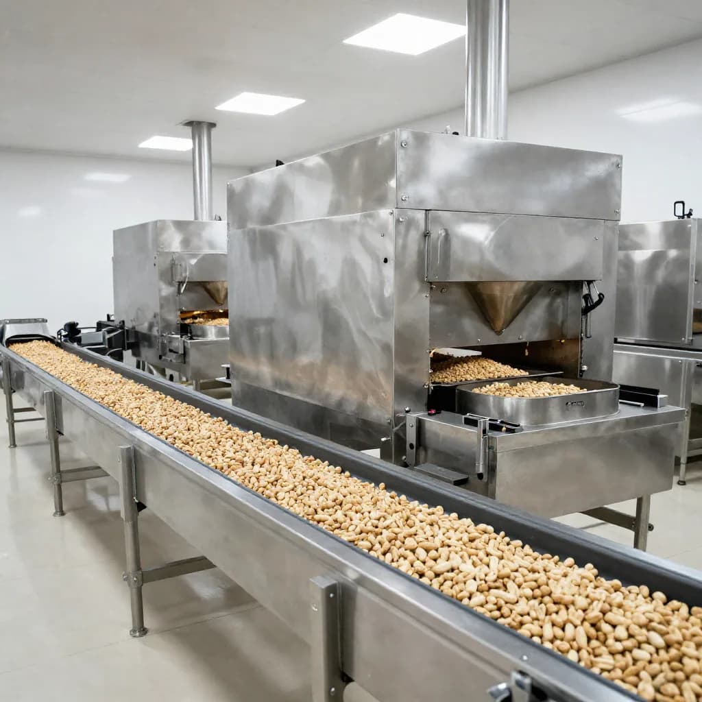 Ligne de torréfaction et convoyeur à arachides, usine Congo Food Process