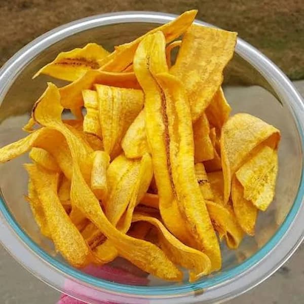 Chips de banane plantain salées